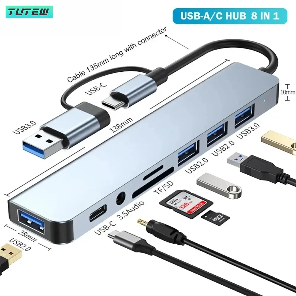 Home Office For Mac - Répartiteur USB 8 en 1, Hub