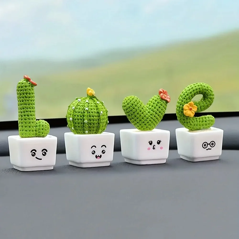 Home Office Word - Lot de 4 mini-plantes succulentes en