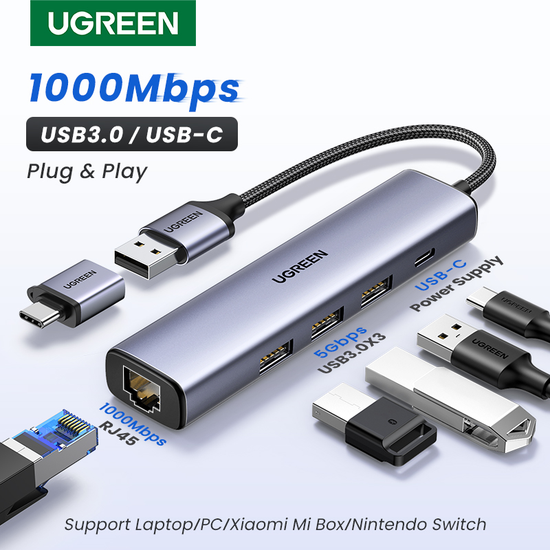 Home Office For Mac - UGREEN Adaptateur Ethernet USB 1000/100Mbps USB3.0/USB2.0