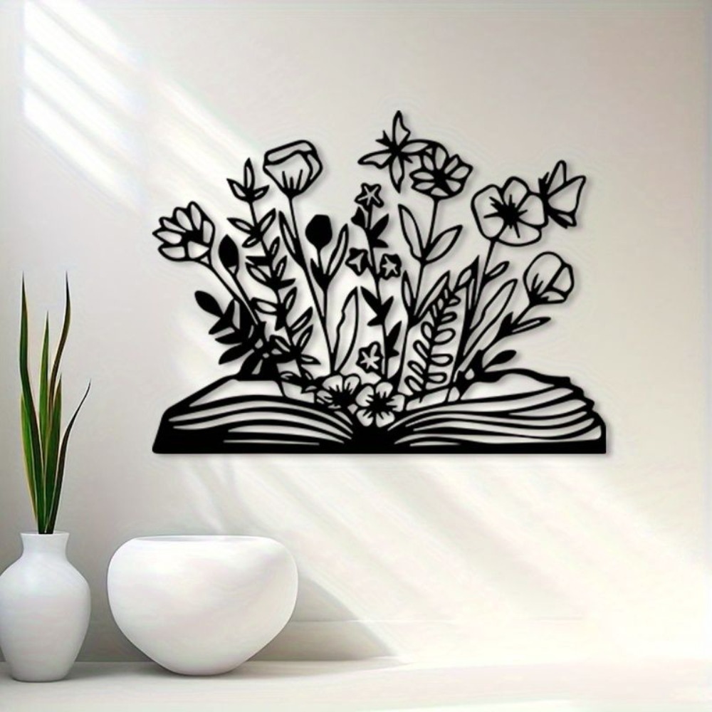Home Office And Library - Décoration murale en métal HL sur