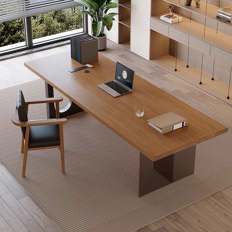 Home Office Desks - Bureau flottant en bois et acrylique
