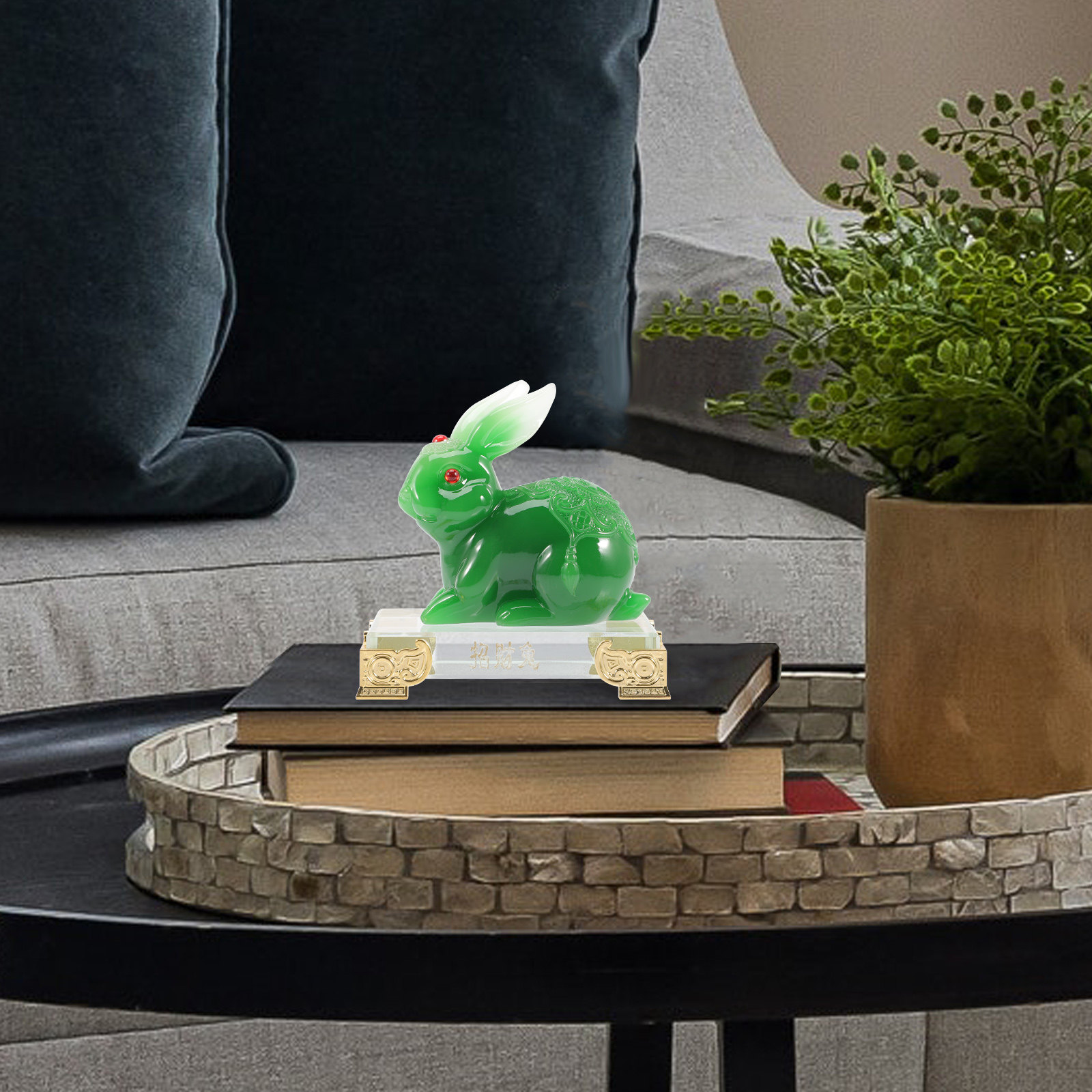 Home Office And Library - Statue de Lapin Délicate de Qualité