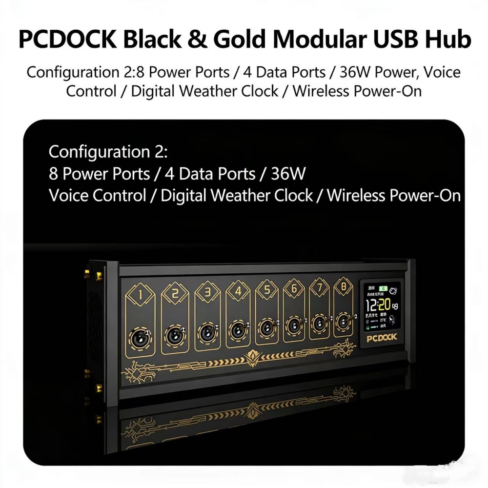 Power Strip Desk - Bloc d'alimentation USB de bureau PCDOCK