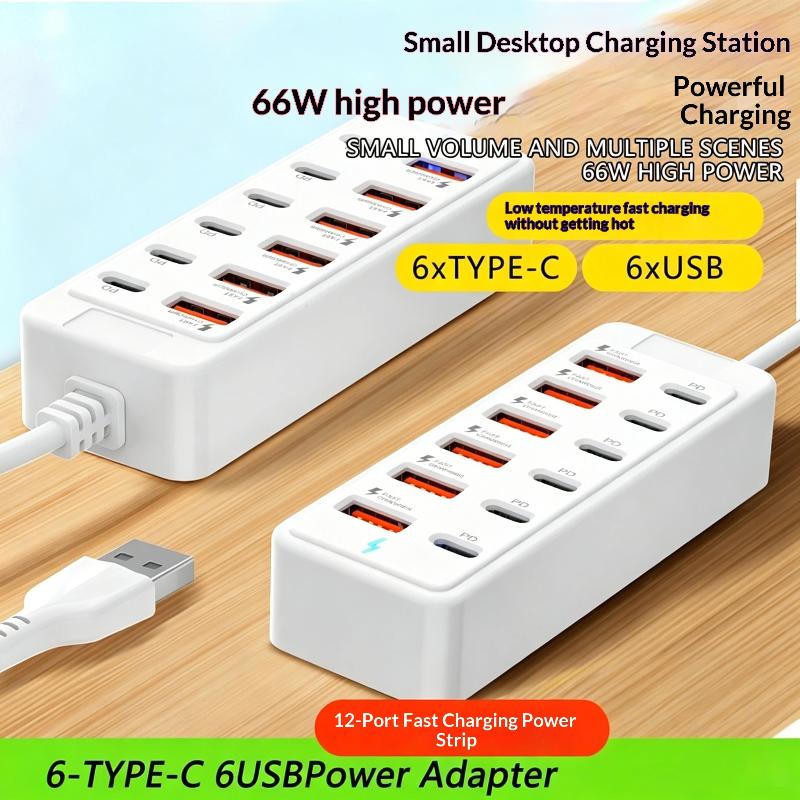 Power Strip Desk - Multiprise 12 en 1 avec ports