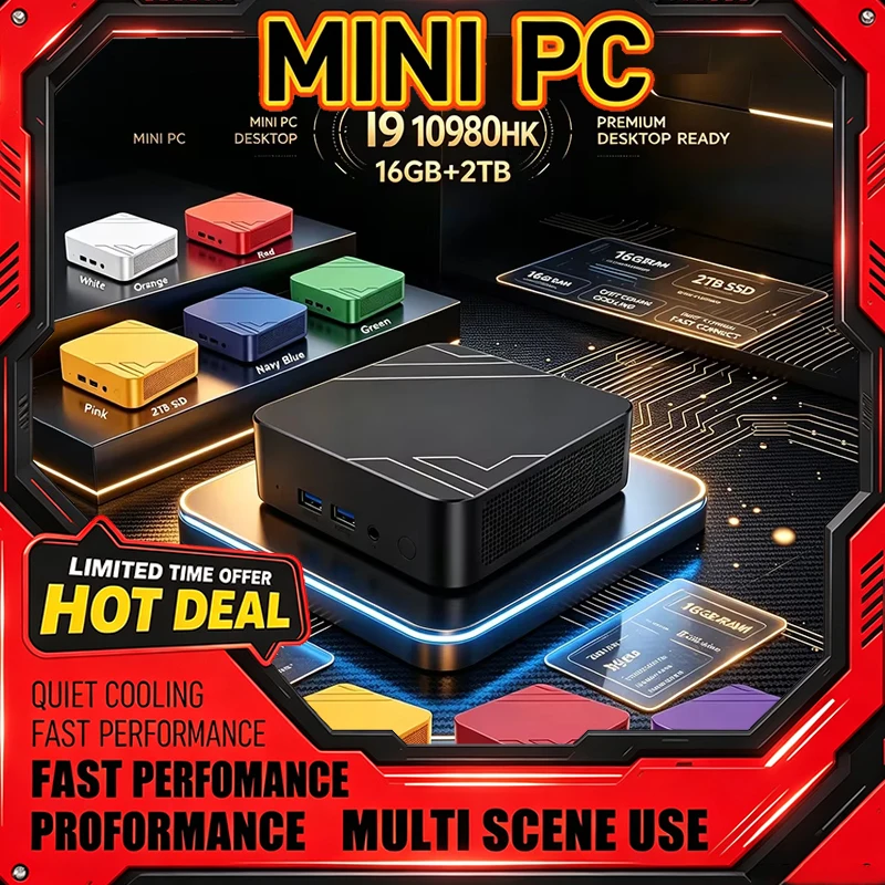 Home Office Windows 11 - Mini PC Intel I9 10980HK 13