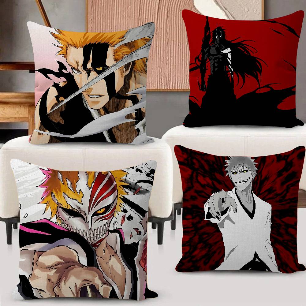 Home Office Bleaching - Housse de coussin imprimée Ichigo B-Bleach,