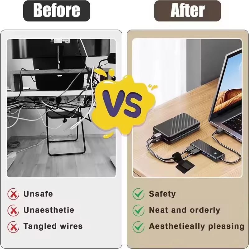 Attaches-câbles auto-adhésifs  - Home Office Desks avis et prix