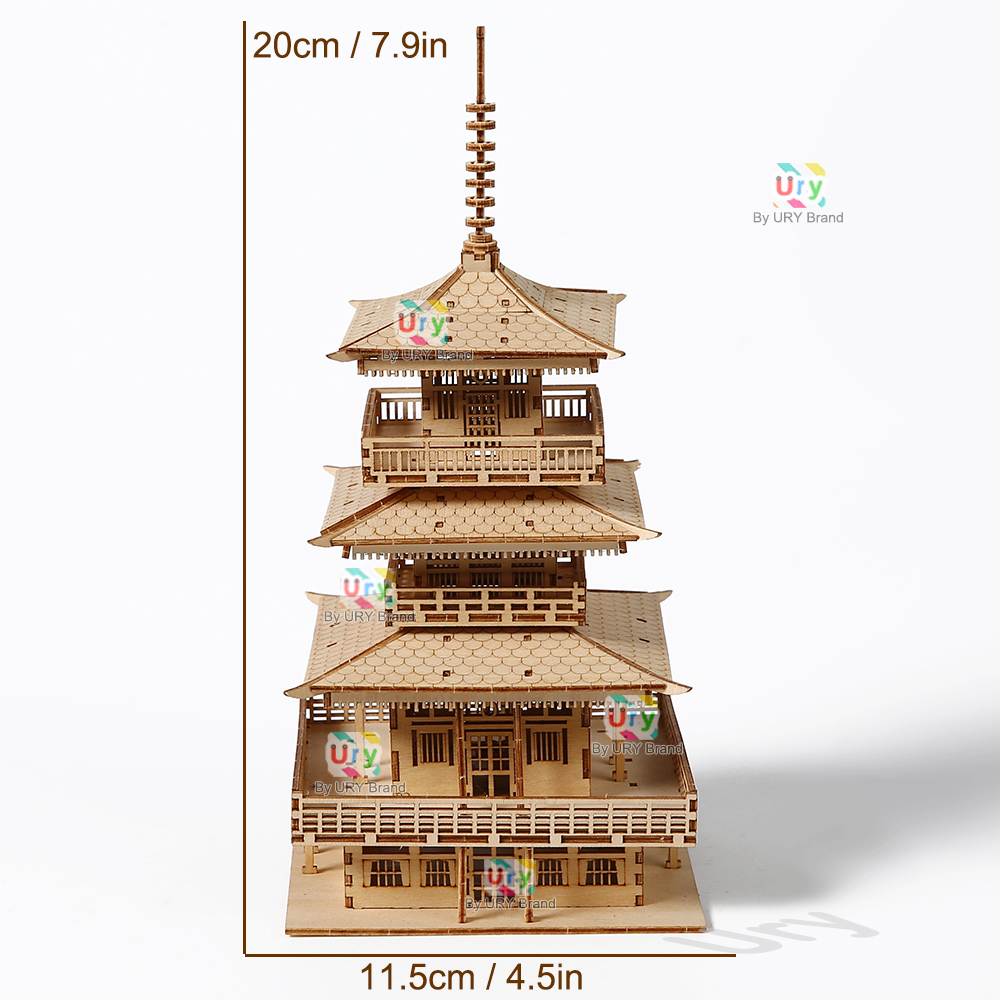 Tour en bois 3D URY, pagode an - Home Office Building avis et prix