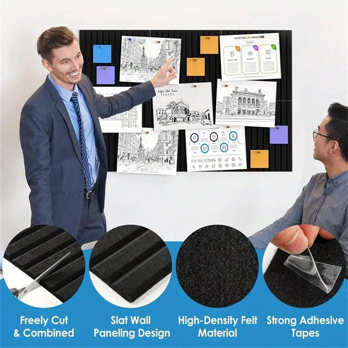 Lot de 6 grandes dalles murale - Home Office Alternative avis et prix