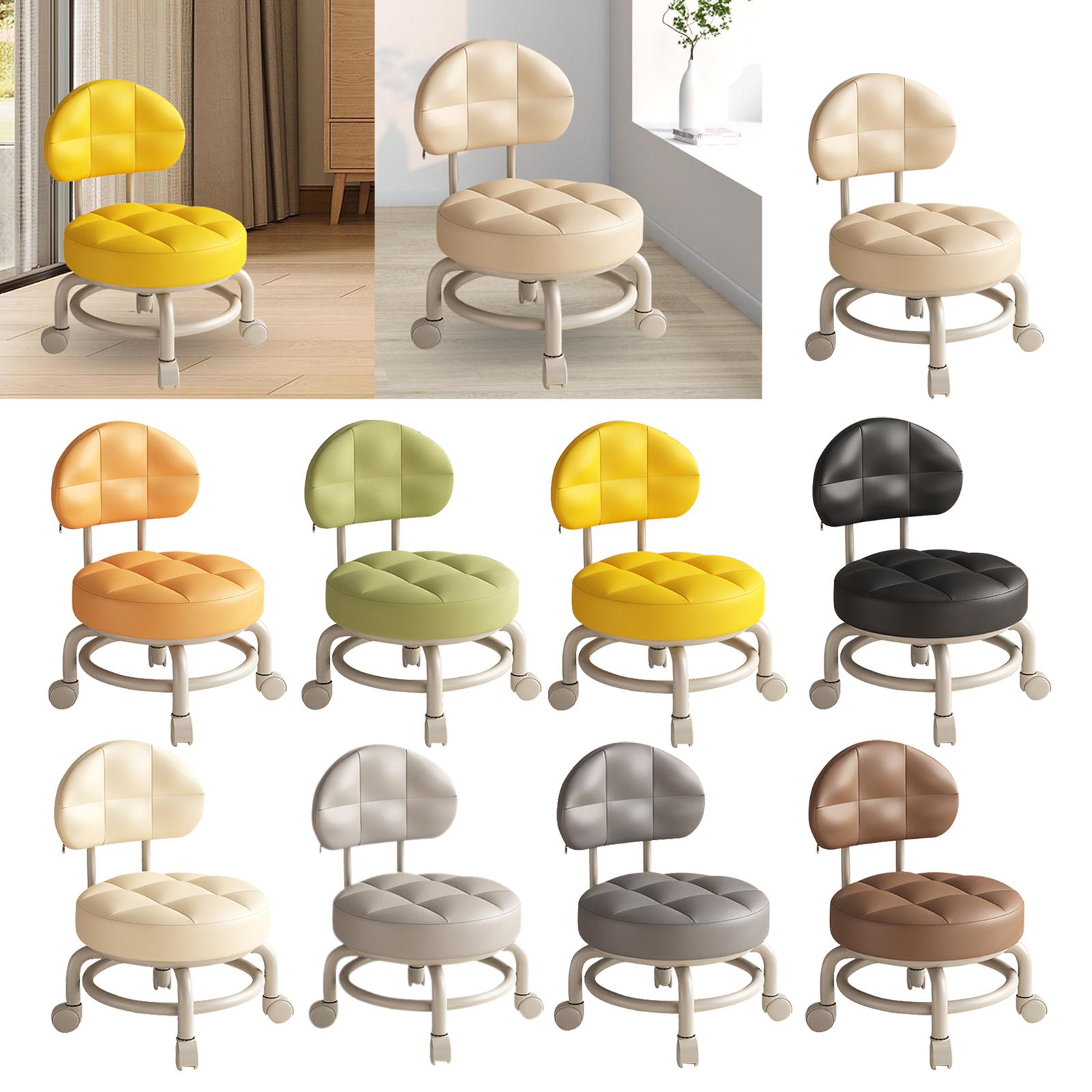 Tabouret roulant bas et rond e - Home Office And Library avis et prix