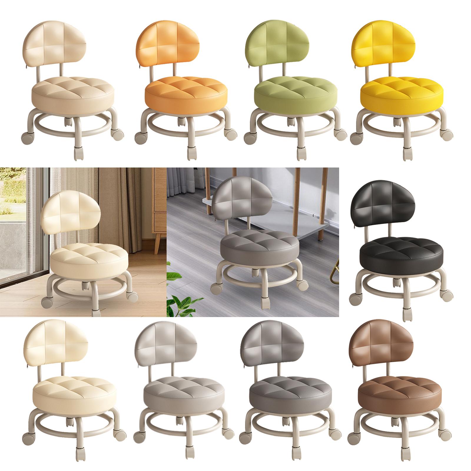 Tabouret roulant bas et rond e - Home Office And Library avis et prix