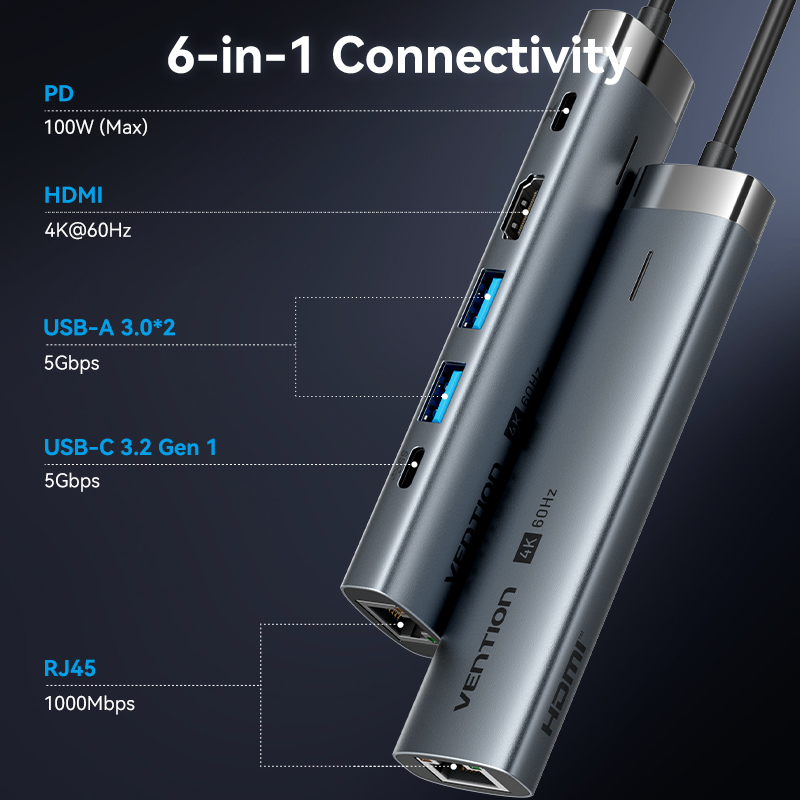 Vention-Adaptateur USB Type-C  - Home Office For Mac avis et prix
